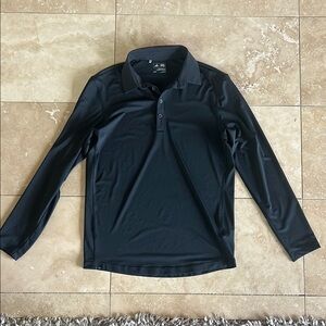 Adidas Black Long Sleeve Polo Shirt